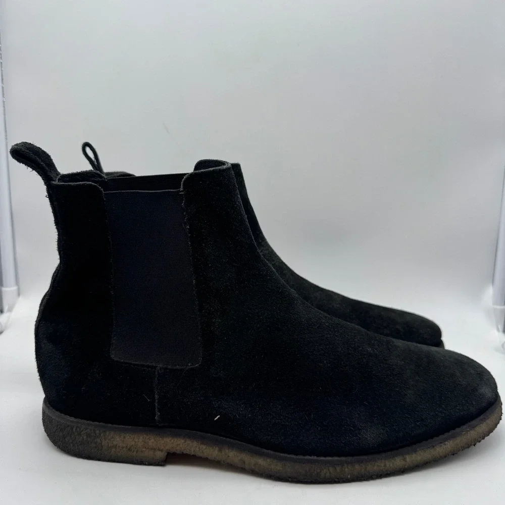 ALLSAINTS Black Suede‎ Chelsea Boots Mens Size 43